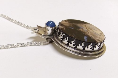 Judy Larson's Make a Hidden Bail - , Metalwork, Butane Torch, Soldering, Solder, Continue as you normally would.